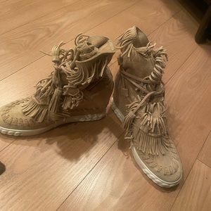 Casadei suede, wedge shoes. New never worn.